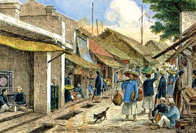 1900年頃、アンナムの村の職人たち（イラスト） 作： G. Dascher