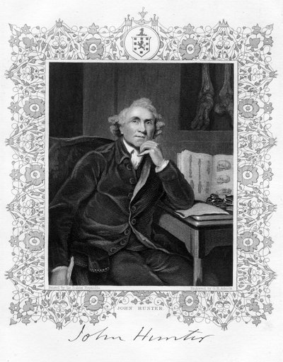 ジョンハンター1728年-1793年、スコットランドの外科医、19世紀。 作： G. H. Adcock