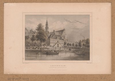カイザースグラハトから見たアムステルダムの西教会 アムステルダム、Westerkerk Keizersgracht (オブジェクトのタイトル) 作： G. Hess