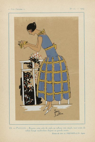 非常にパリジャン 1923 No 11: 13.- BUTTERFLY. - 絶妙なこのスタイリッシュなドレス... 作： G P. Joumard