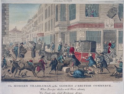 「現代の商人、または英国の商業の栄光」、1774 作： G Terry