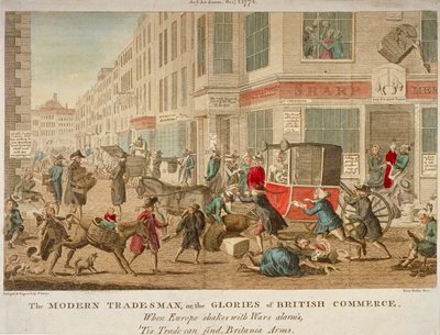 「現代の商人、または英国の商業の栄光」、1774 作： G Terry