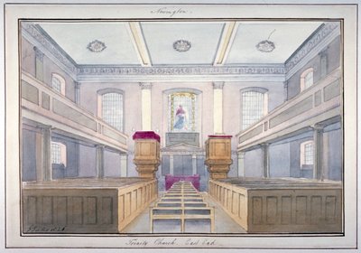 ホーリー トリニティ教会の東端の内部ビュー、ニューイントン、サザーク、ロンドン、1826 年 作： G Yates