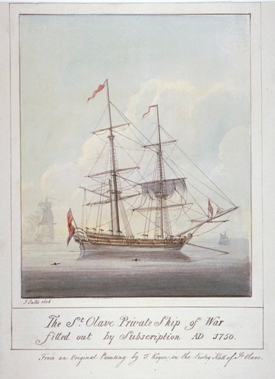 軍艦「セント オラーヴ」、1826 年 作： G Yates
