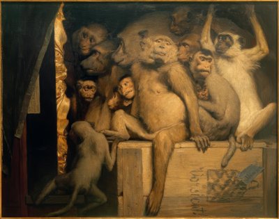 アートジャッジとしてのサル 作： Gabriel Cornelius Ritter von Max