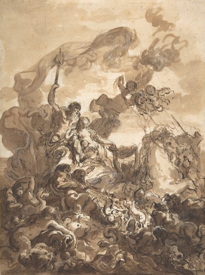 漁業の寓話: ネプチューンとアンフィトリテ、1768 年。 作： Gabriel Francois Doyen