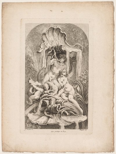 噴水の書：第2、c。 1736年。 作： Gabriel Huquier