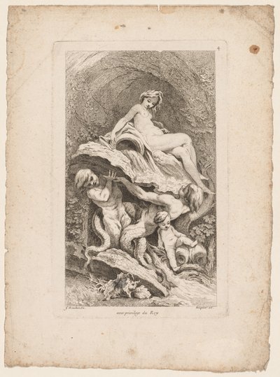 噴水の書：第4、c。 1736年。 作： Gabriel Huquier