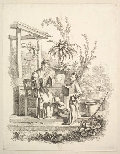 トイレ、ca。 1742年。 作： Gabriel Huquier
