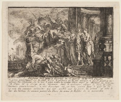 王太子の回復期の寓話 作： Gabriel Jacques de Saint Aubin