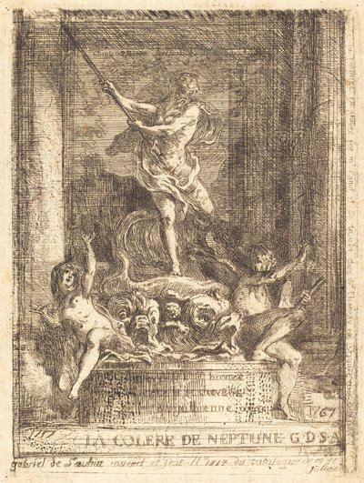 ネプチューンの怒りに 作： Gabriel Jacques de Saint Aubin