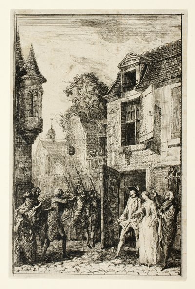 人はそれについてまったく考えない 作： Gabriel Jacques de Saint Aubin