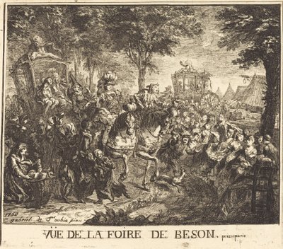 ブゾン見本市の眺め 作： Gabriel Jacques de Saint Aubin