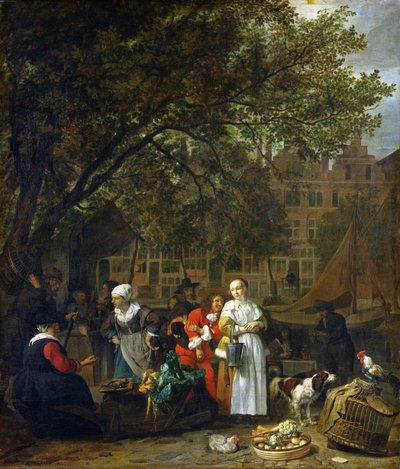 アムステルダムのハーブ市場 作： Gabriel Metsu