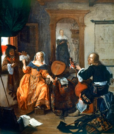 音楽パーティー、1659 作： Gabriel Metsu