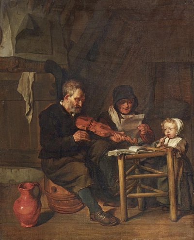 オランダ語： Soo de oude songen, soo piepen de jongen 年寄りが歌えば、若者も歌う。 作： ガブリエル・メツ
