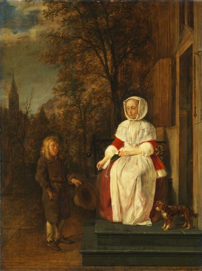 施し、1660年頃 作： Gabriel Metsu
