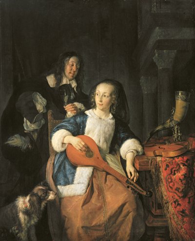 Citternプレーヤー 作： Gabriel Metsu
