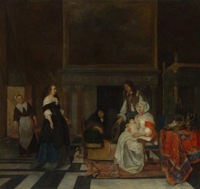 保育園への訪問 作： Gabriel Metsu