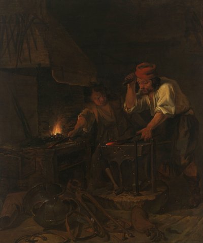 武器鍛冶 作： Gabriel Metsu