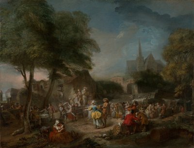 カントリー・ダンス 1760-1762年頃 油彩・カンヴァス 作： Gabriel de Saint-Aubin