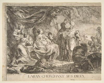ラバンは彼の神々を求めます、1753年。 作： ガブリエル・ド・サン・トーバン