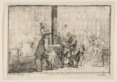 Nouvellistes、1752年。 作： ガブリエル・ド・サン・トーバン