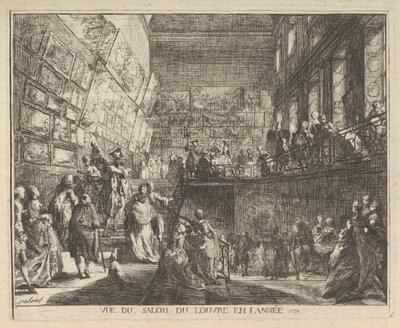 1753年、1753年のサロンデュルーブルの眺め。 作： ガブリエル・ド・サン・トーバン