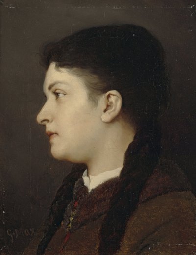 少女の肖像画 作： Gabriel von Max