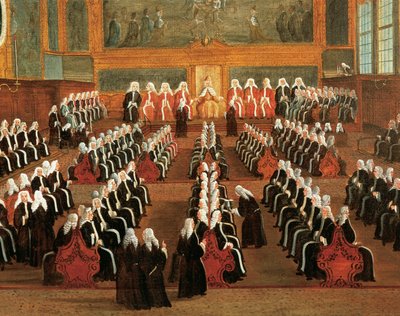 ガブリエレ・ベッラ（1730-1799）作「ドゥカーレ宮殿のプレガディの板」、詳細 作： Gabriele Bella
