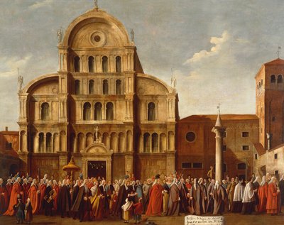 イタリア, ヴェネト州, ヴェネツィア, サン・ザッカリーア教会によるヴェネツィア総督邸 作： Gabriele Bella