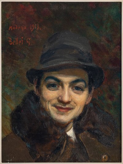 彫刻家ゼリンド・ボナチーニの肖像（油彩・キャンバス） 作： Gaetano Bellei