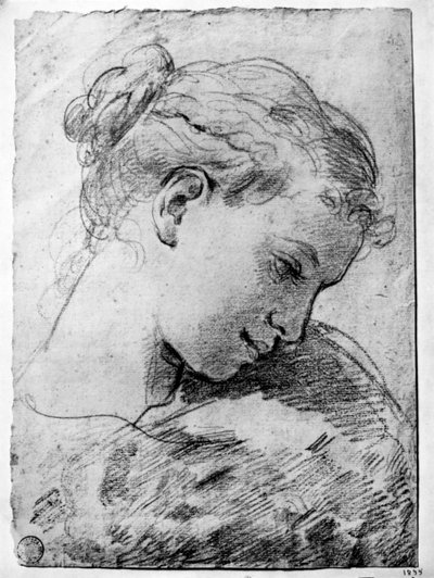 18世紀の女の子の頭の研究、1933年。 作： Gaetano Gandolfi