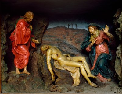 キリストの死についての嘆き ガエタノ・ジュリオ・ズンボ派の彫刻群。17世紀後半から18世紀初頭フィレンツェ、バルジェッロ美術館 作： Gaetano Giulio Zumbo