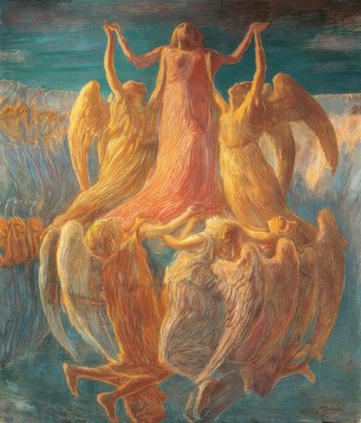 Gaetano Previati（1852–1920）による仮定。 作： Gaetano Previati