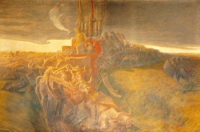 レニャーノの戦い：カロッチョの防衛 作： Gaetano Previati