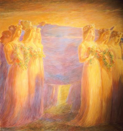 処女の葬儀 作： Gaetano Previati