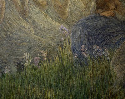 草花、詳細はThe Maternityより 作： Gaetano Previati