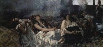 ハシシュを吸う人 作： Gaetano Previati