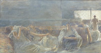 ハシシ：アヘンを吸う人々 作： Gaetano Previati