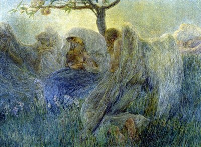 マタニティ」（ガエタノ・プレヴィアーティの絵画 作： Gaetano Previati