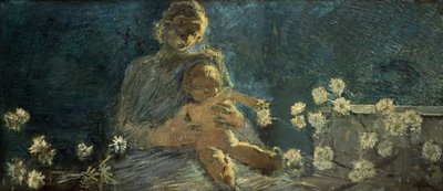 菊の聖母 作： Gaetano Previati