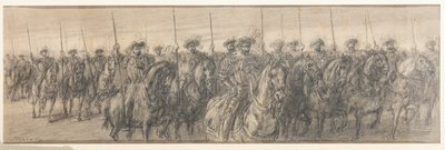 スペイン兵（紙に鉛筆） 作： Gaetano Previati