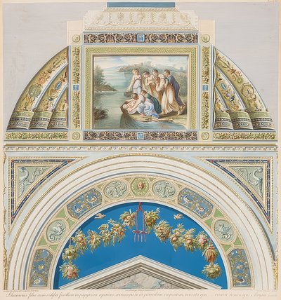 Finding Mosesのベゼルとアーチ型のフィールド。 1774 作： Gaetano Savorelli