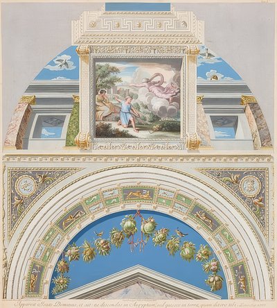 神とベゼルとアーチ型のフィールドがアイザックに表示されます。 1774 作： Gaetano Savorelli
