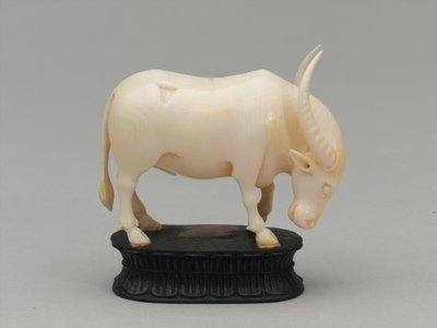 黒人のビショップ、チェスの駒、インド、1820年頃 作： Gaetano Zancon