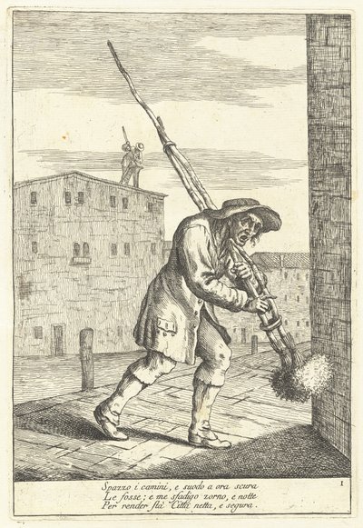 Scoa Camin (煙突掃除人) 作： Gaetano Zompini