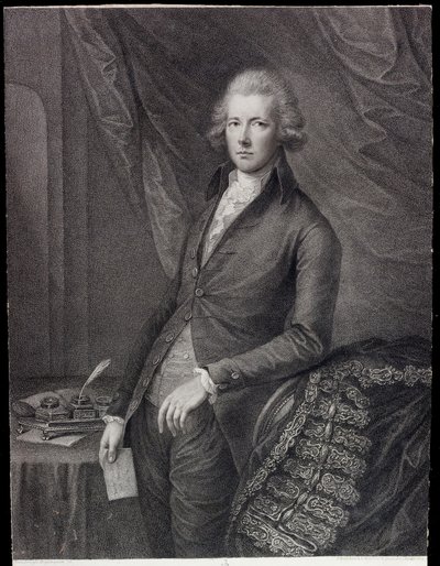 ウィリアム・ピット（若き日の右腕）（版画 作： Gainsborough (after) Dupont