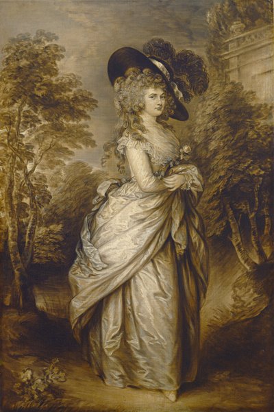 ジョージアナ、デヴォンシャー公爵夫人、c。 17871796。 作： Gainsborough Dupont
