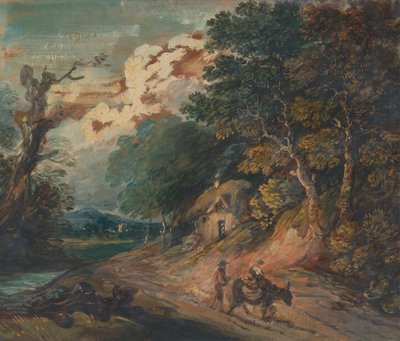 風景：ロバに乗った姿 作： Gainsborough Dupont